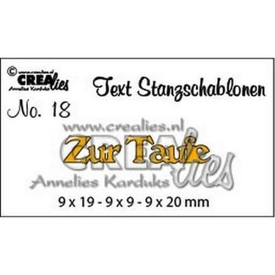 Crealies Stanzschablonen Deutsche Texte - Zur Taufe